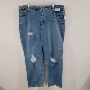 Old Navy Womens Jeans Og Loose Size‎ 22 Blue Denim Pants Distressed Grunge